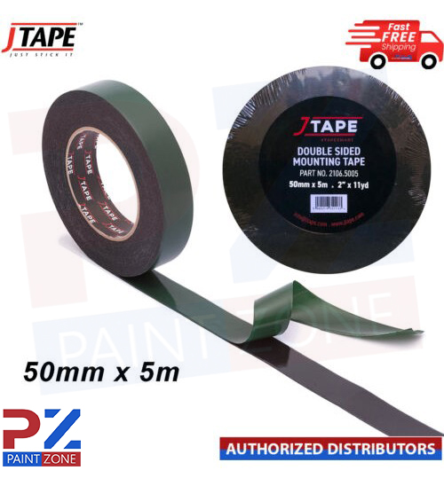 Double Sided Foam Tape 50mm Black Durable Strong 5M Permanent Self Adhesive